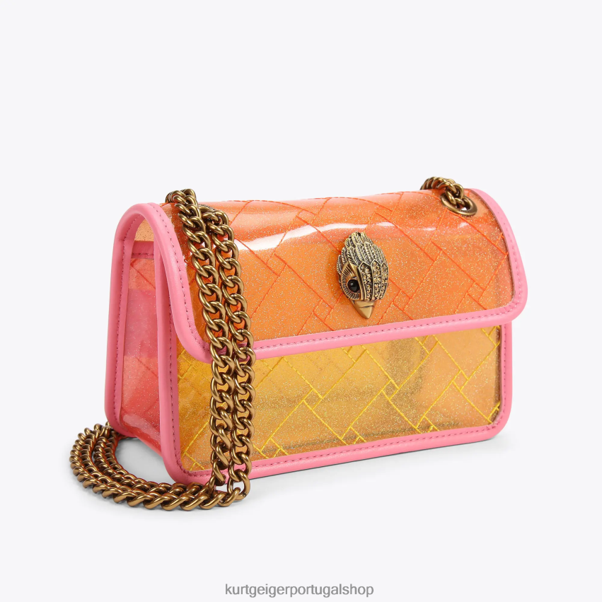 Kurt Geiger mulheres Londres vinil mini kensington 8J6X0091 amarelo | bolsas