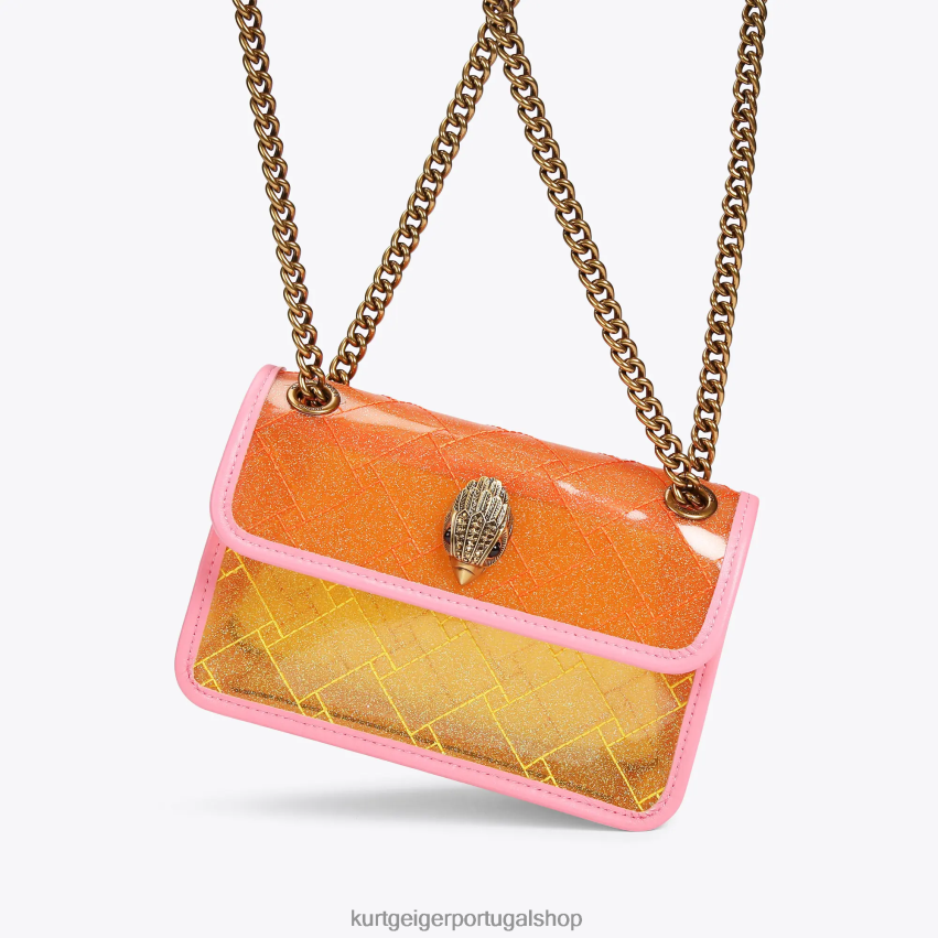 Kurt Geiger mulheres Londres vinil mini kensington 8J6X0091 amarelo | bolsas