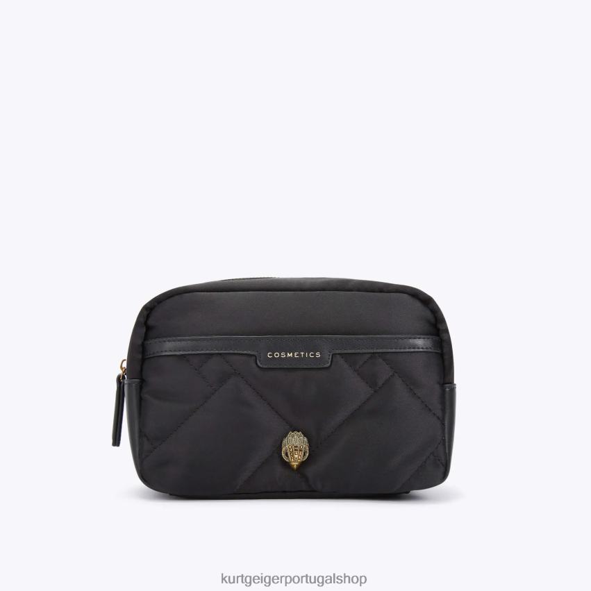 Kurt Geiger mulheres bolsa cosmética reciclada em Londres 8J6X00280 preto | bolsas