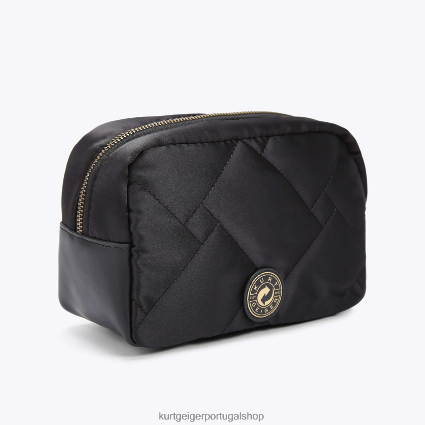Kurt Geiger mulheres bolsa cosmética reciclada em Londres 8J6X00280 preto | bolsas