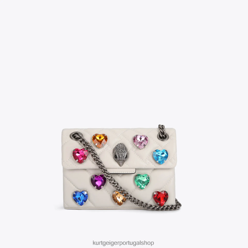 Kurt Geiger mulheres bolsa de amor londres mini kensington 8J6X0051 osso | bolsas