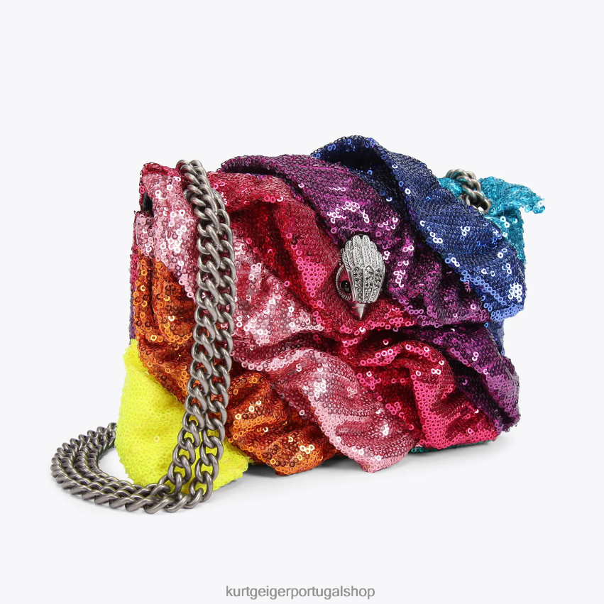 Kurt Geiger mulheres londres lantejoulas babados mini kensington 8J6X0022 vários/outros | bolsas