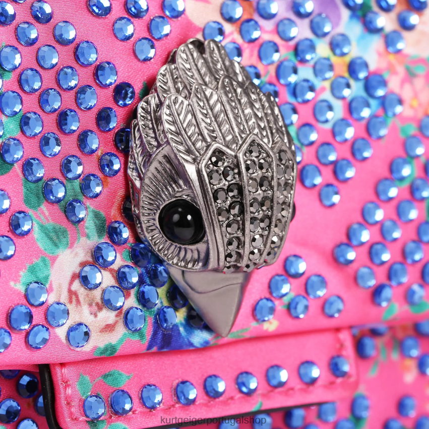 Kurt Geiger mulheres tecido londrino mini kensington 8J6X0036 combinação rosa | bolsas