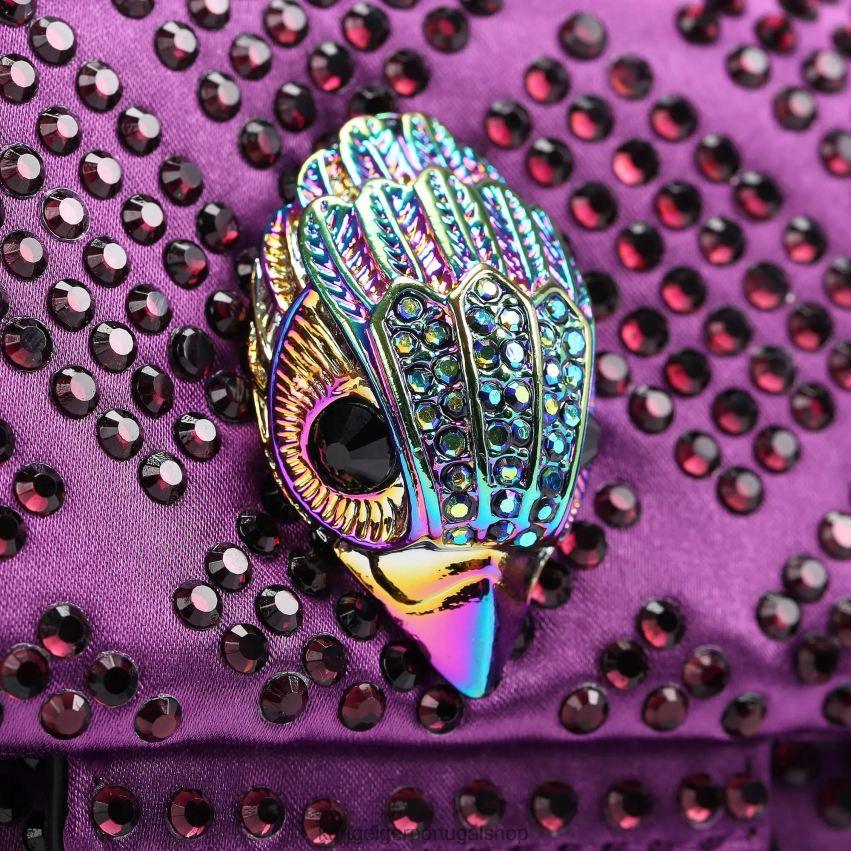 Kurt Geiger mulheres tecido londrino mini kensington 8J6X0037 roxo | bolsas