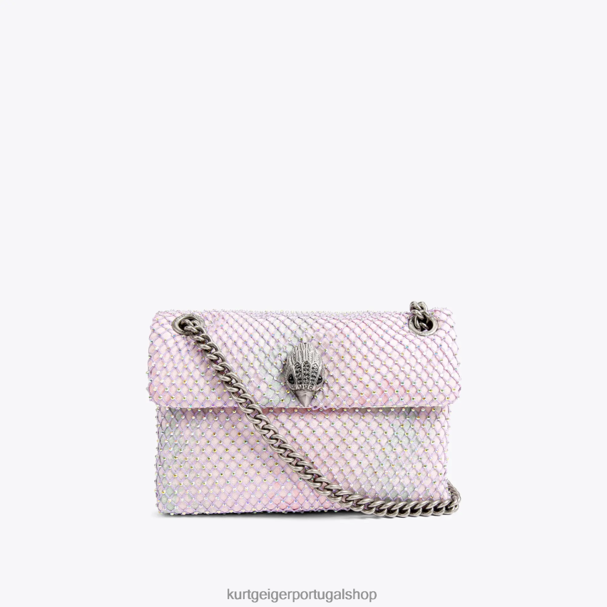 Kurt Geiger mulheres tecido londrino mini kensington 8J6X0038 combinação de metal | bolsas
