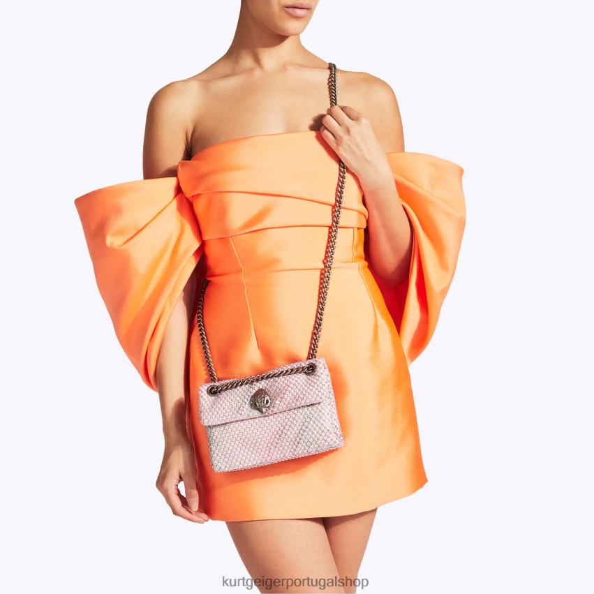 Kurt Geiger mulheres tecido londrino mini kensington 8J6X0038 combinação de metal | bolsas