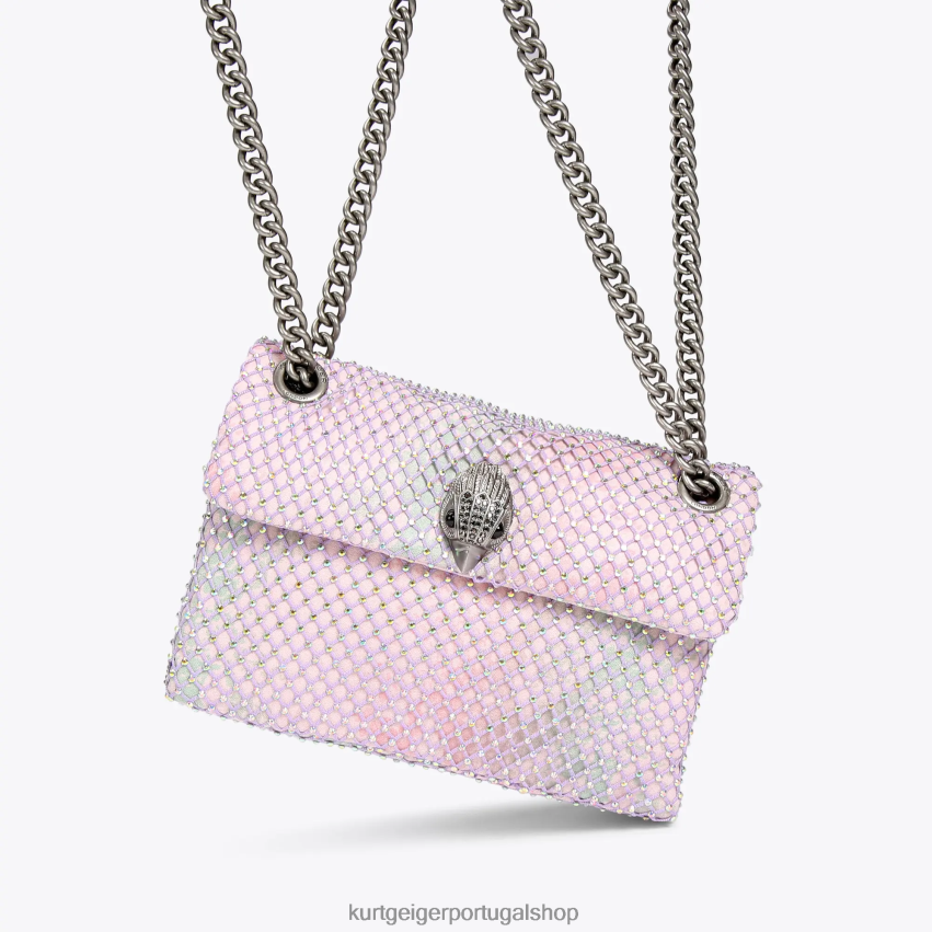 Kurt Geiger mulheres tecido londrino mini kensington 8J6X0038 combinação de metal | bolsas