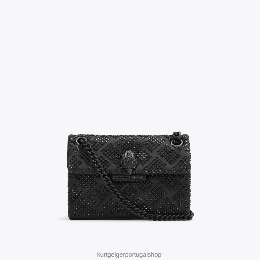 Kurt Geiger mulheres tecido londrino mini kensington 8J6X0040 preto | bolsas