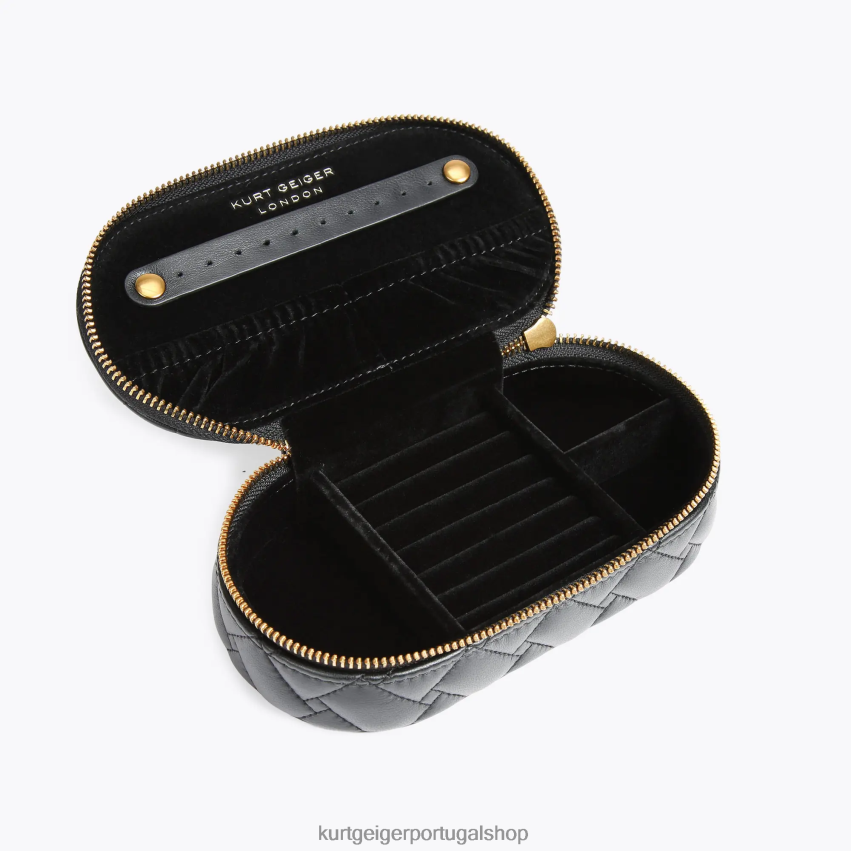 Kurt Geiger mulheres estojo de joias londres kensington 8J6X00561 preto | bolsas
