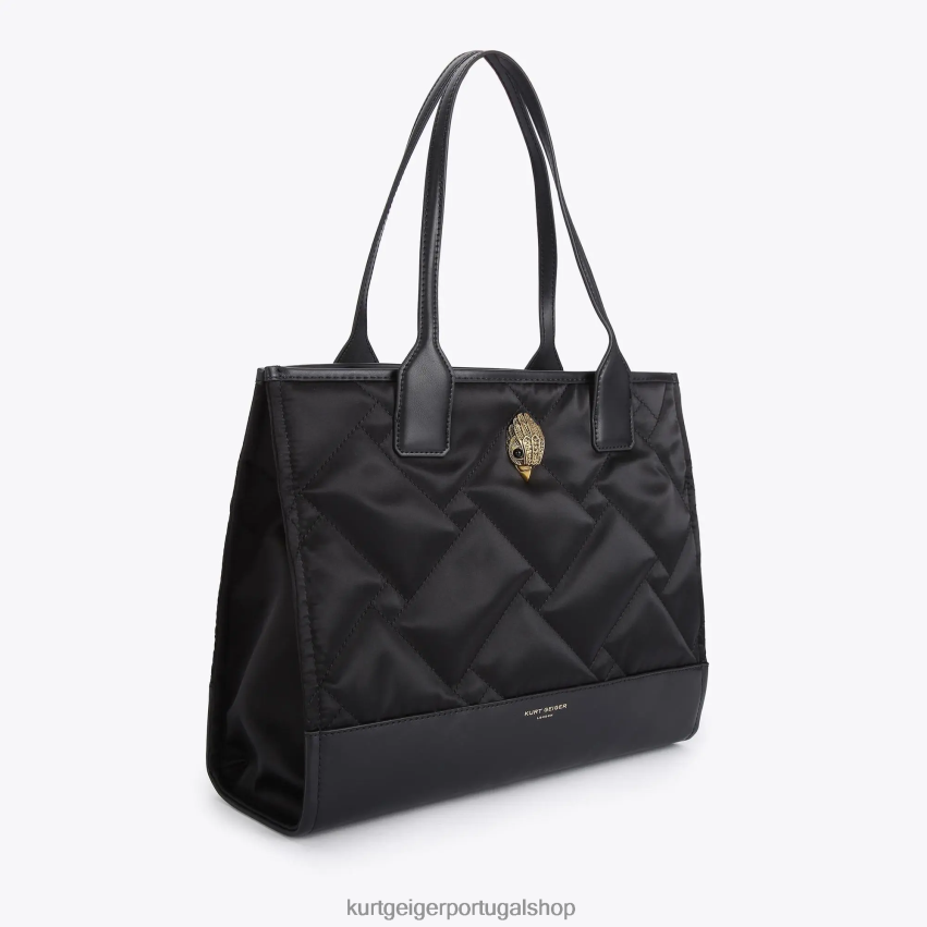 Kurt Geiger mulheres Londres reciclou quadrado pequeno comprador 8J6X00112 preto | bolsas