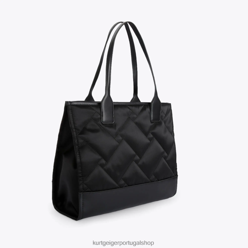 Kurt Geiger mulheres Londres reciclou quadrado pequeno comprador 8J6X00112 preto | bolsas