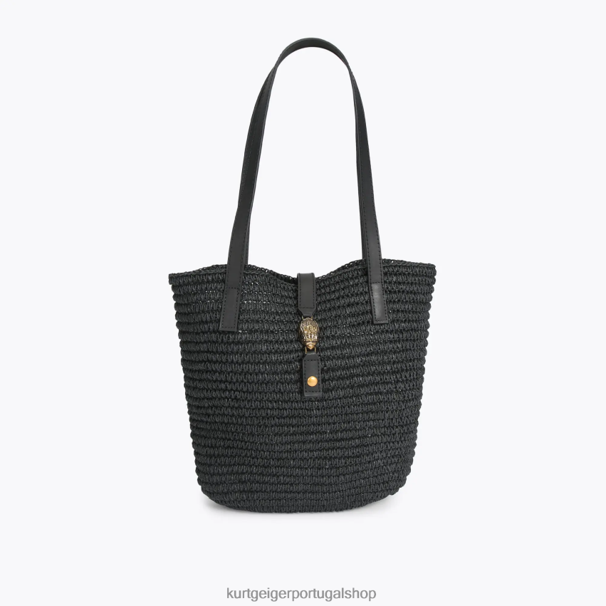 Kurt Geiger mulheres bolsa de ráfia hampton londres 8J6X00463 preto | bolsas
