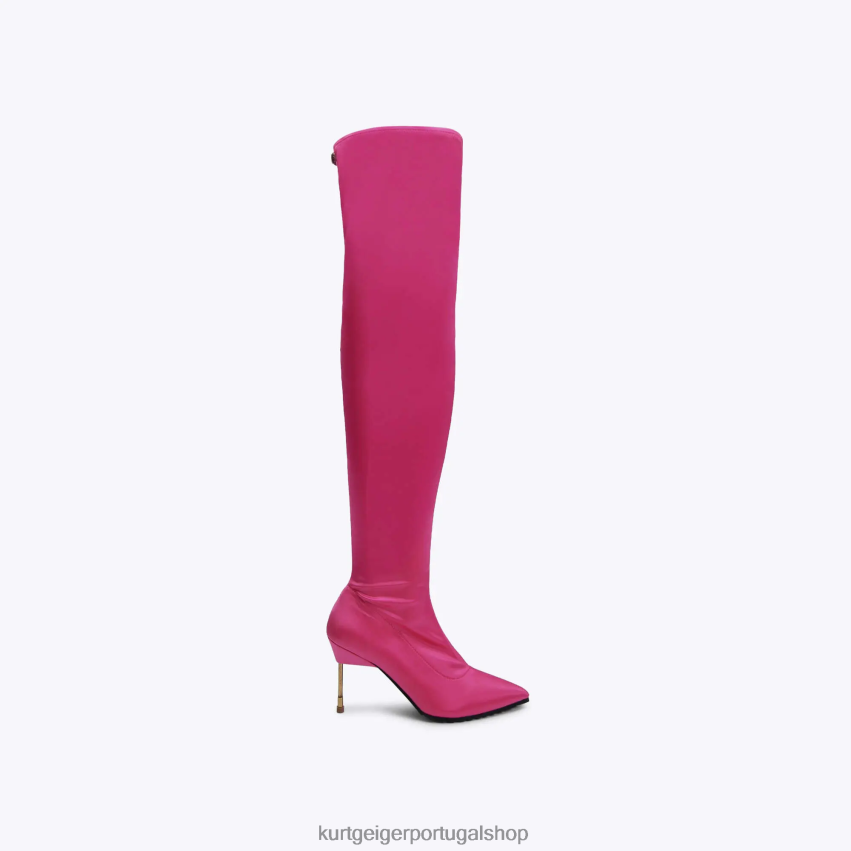 Kurt Geiger mulheres barbacã de Londres sobre o joelho 8J6X00413 Fushia | calçados