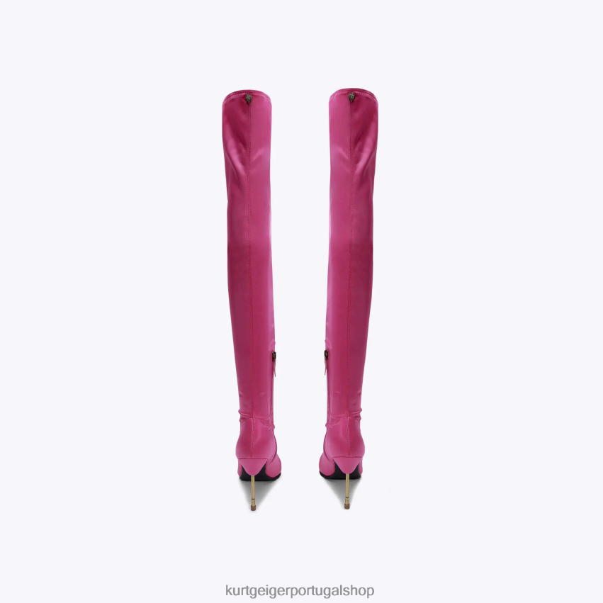 Kurt Geiger mulheres barbacã de Londres sobre o joelho 8J6X00413 Fushia | calçados