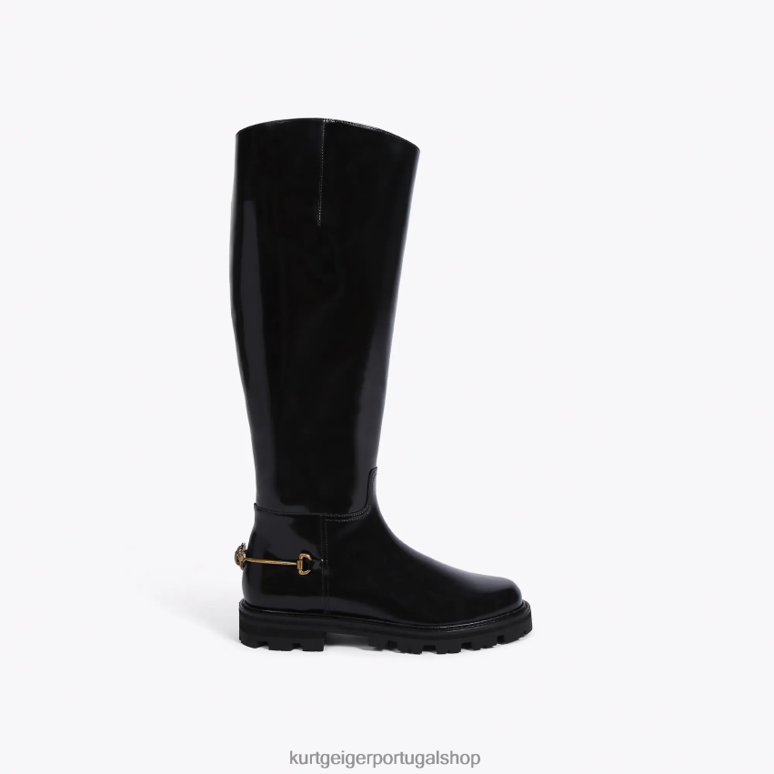 Kurt Geiger mulheres bota de equitação londres carnaby 8J6X00399 preto | calçados