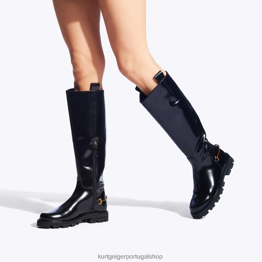 Kurt Geiger mulheres bota de equitação londres carnaby 8J6X00399 preto | calçados