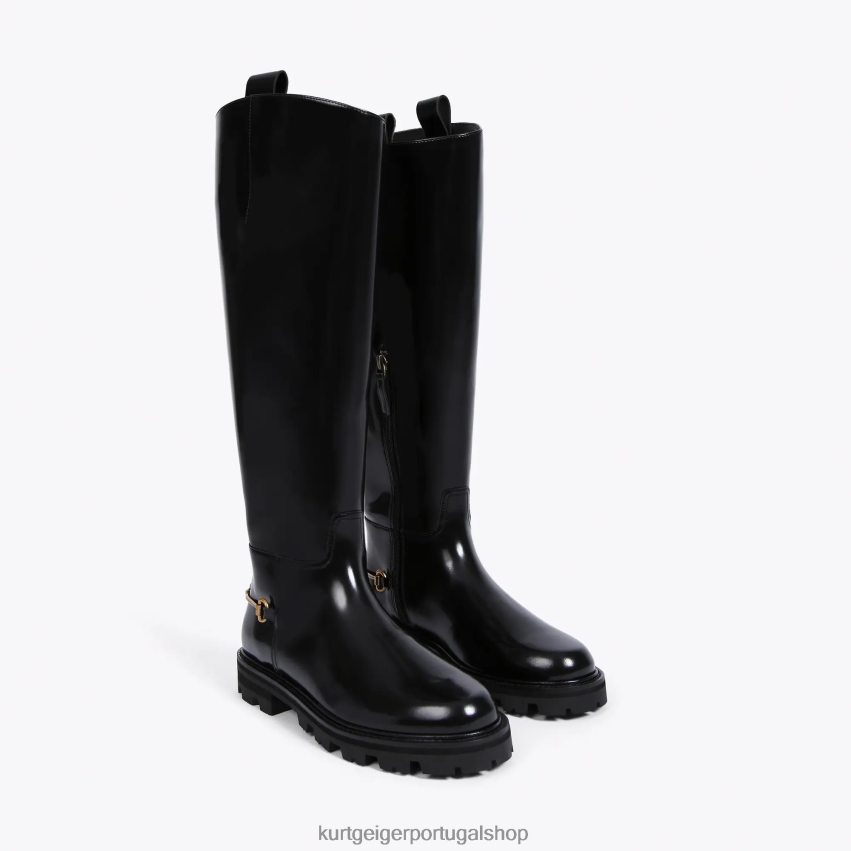 Kurt Geiger mulheres bota de equitação londres carnaby 8J6X00399 preto | calçados