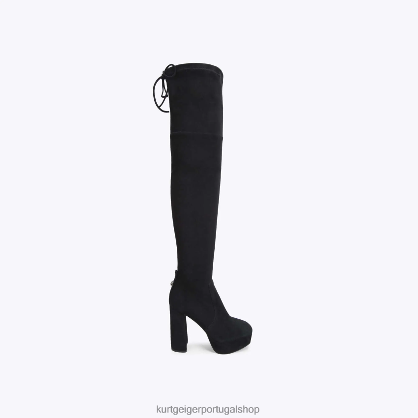 Kurt Geiger mulheres bota london pierra plataforma over the knee 8J6X00414 preto | calçados