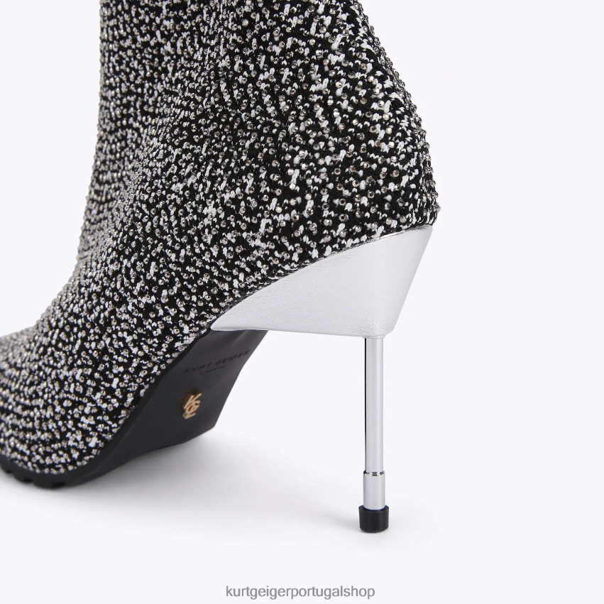 Kurt Geiger mulheres barbacã de Londres 8J6X00402 prata | calçados