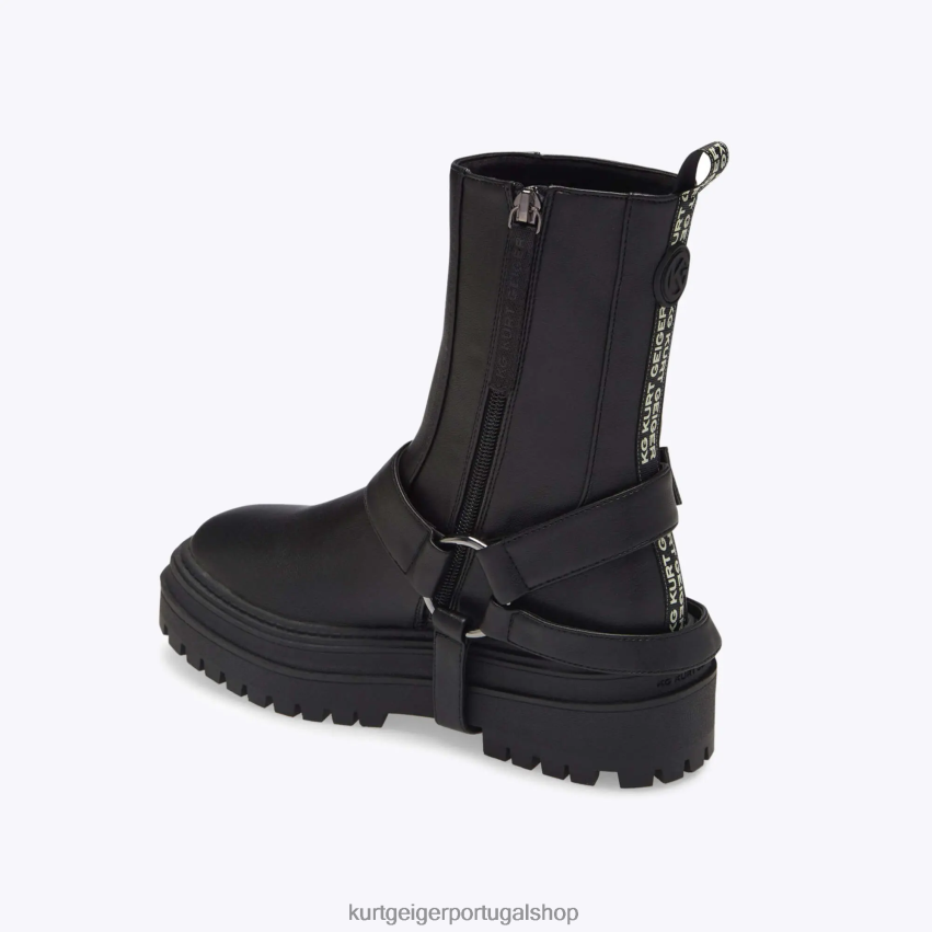 Kurt Geiger mulheres arnês de piso de Londres 8J6X00375 preto | calçados