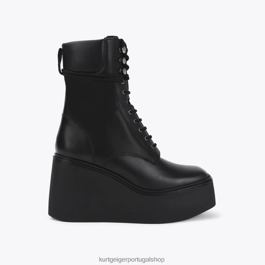 Kurt Geiger mulheres bota imponente com cadarço londrina 8J6X00662 preto | calçados
