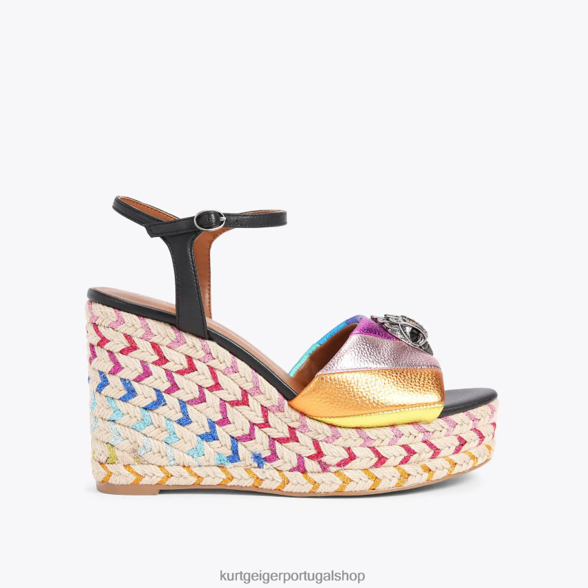 Kurt Geiger mulheres alpargata londres kensington 105 8J6X00220 combinação preta | calçados