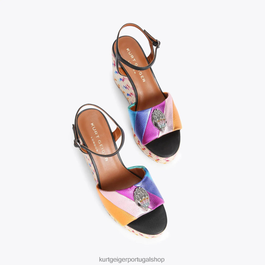 Kurt Geiger mulheres alpargata londres kensington 105 8J6X00220 combinação preta | calçados