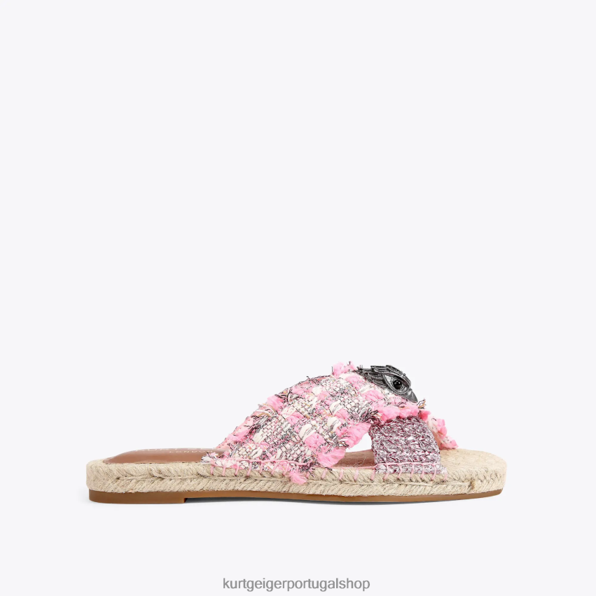 Kurt Geiger mulheres alpercata londrina kensington 8J6X00443 combinação rosa | calçados