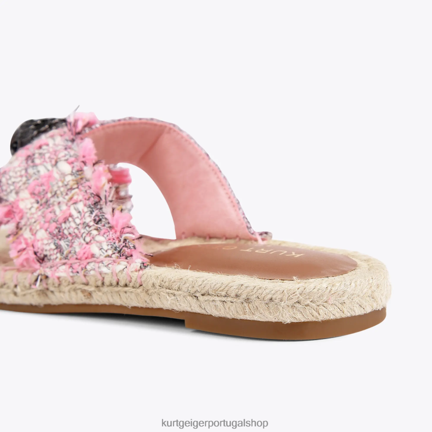 Kurt Geiger mulheres alpercata londrina kensington 8J6X00443 combinação rosa | calçados