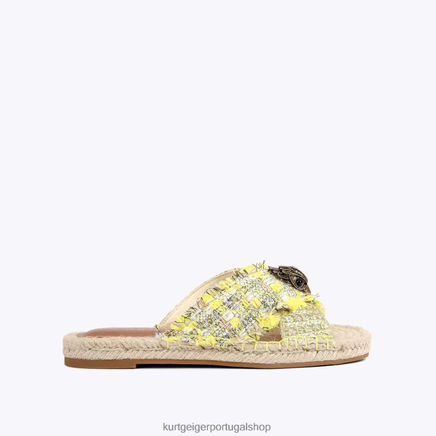 Kurt Geiger mulheres alpercata londrina kensington 8J6X00445 amarelo | calçados