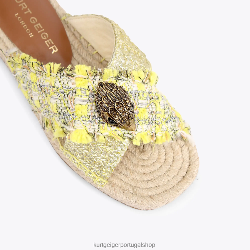 Kurt Geiger mulheres alpercata londrina kensington 8J6X00445 amarelo | calçados