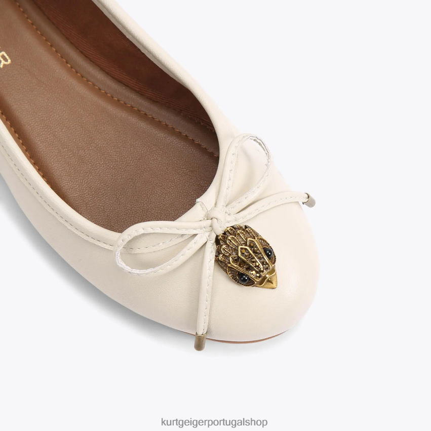Kurt Geiger mulheres bailarina da águia de Londres 8J6X00354 osso | calçados