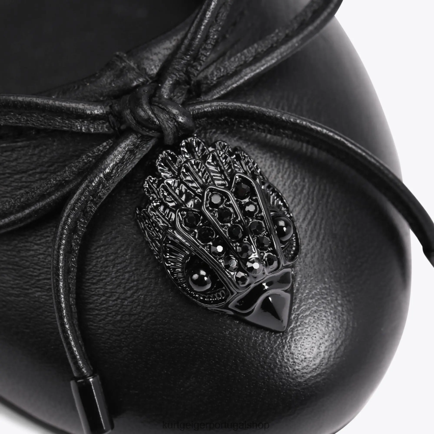 Kurt Geiger mulheres bailarina da águia de Londres 8J6X00356 preto | calçados
