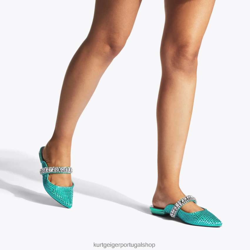 Kurt Geiger mulheres cristais principescos de Londres 8J6X00668 cerceta | calçados