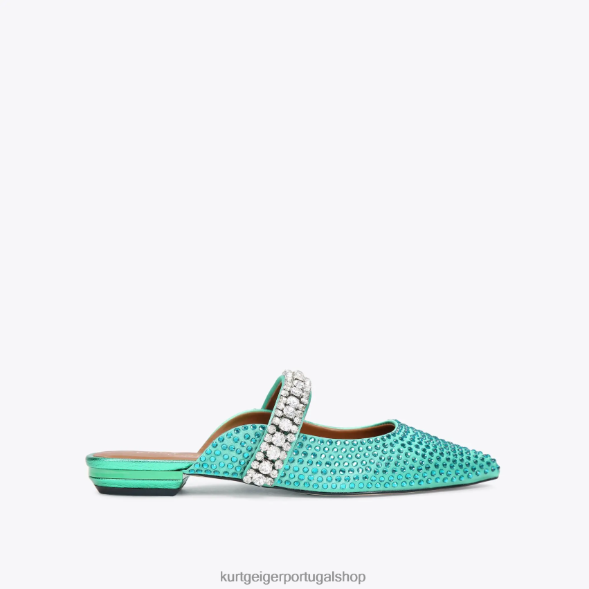 Kurt Geiger mulheres cristais principescos de Londres 8J6X00668 cerceta | calçados