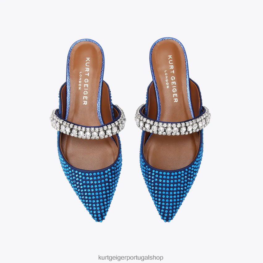 Kurt Geiger mulheres cristais principescos de Londres 8J6X00684 azul escuro | calçados