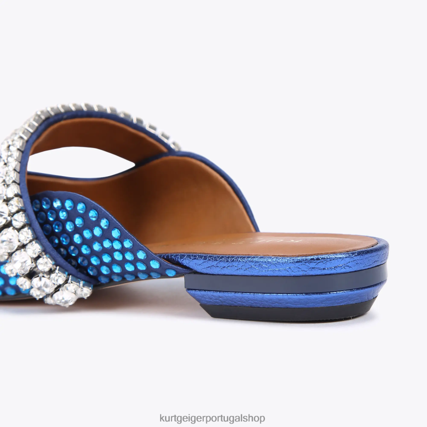 Kurt Geiger mulheres cristais principescos de Londres 8J6X00684 azul escuro | calçados