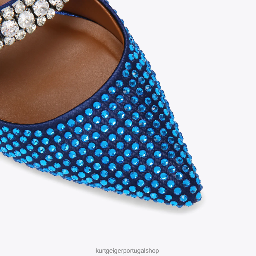 Kurt Geiger mulheres cristais principescos de Londres 8J6X00684 azul escuro | calçados