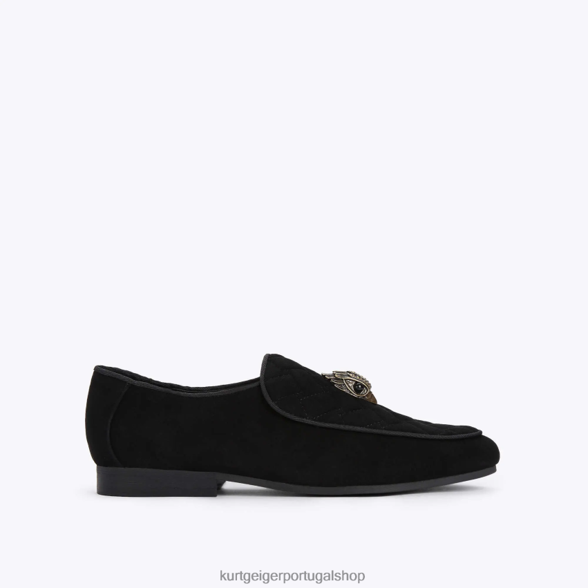 Kurt Geiger mulheres mocassim de águia de azevinho de Londres 8J6X00357 preto | calçados