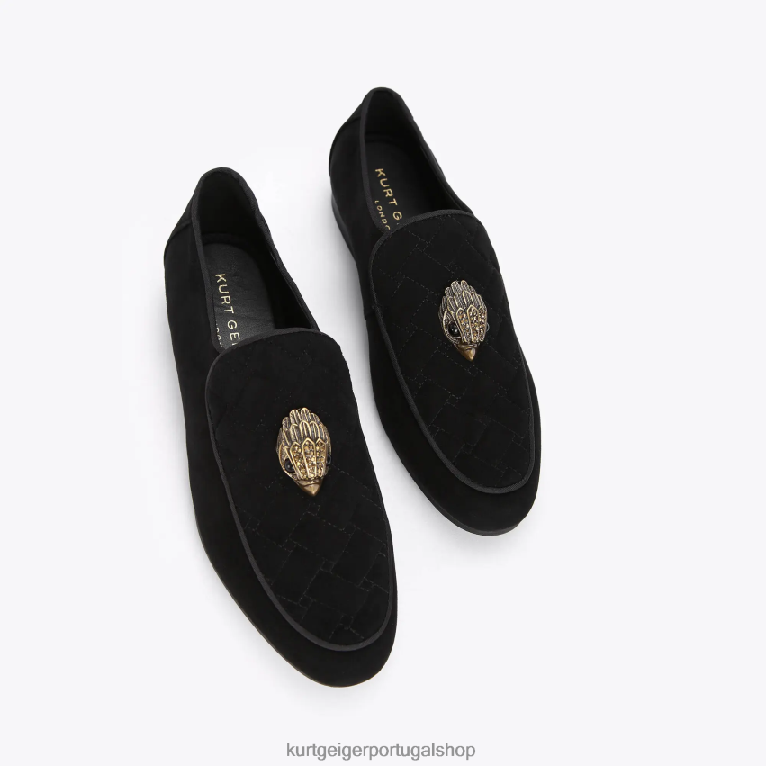Kurt Geiger mulheres mocassim de águia de azevinho de Londres 8J6X00357 preto | calçados