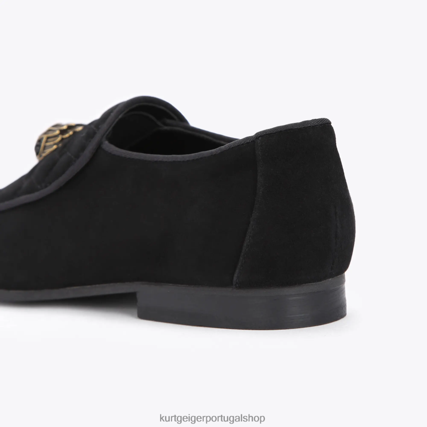 Kurt Geiger mulheres mocassim de águia de azevinho de Londres 8J6X00357 preto | calçados