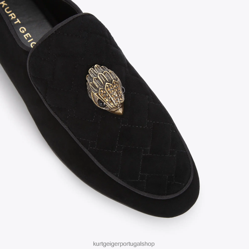 Kurt Geiger mulheres mocassim de águia de azevinho de Londres 8J6X00357 preto | calçados