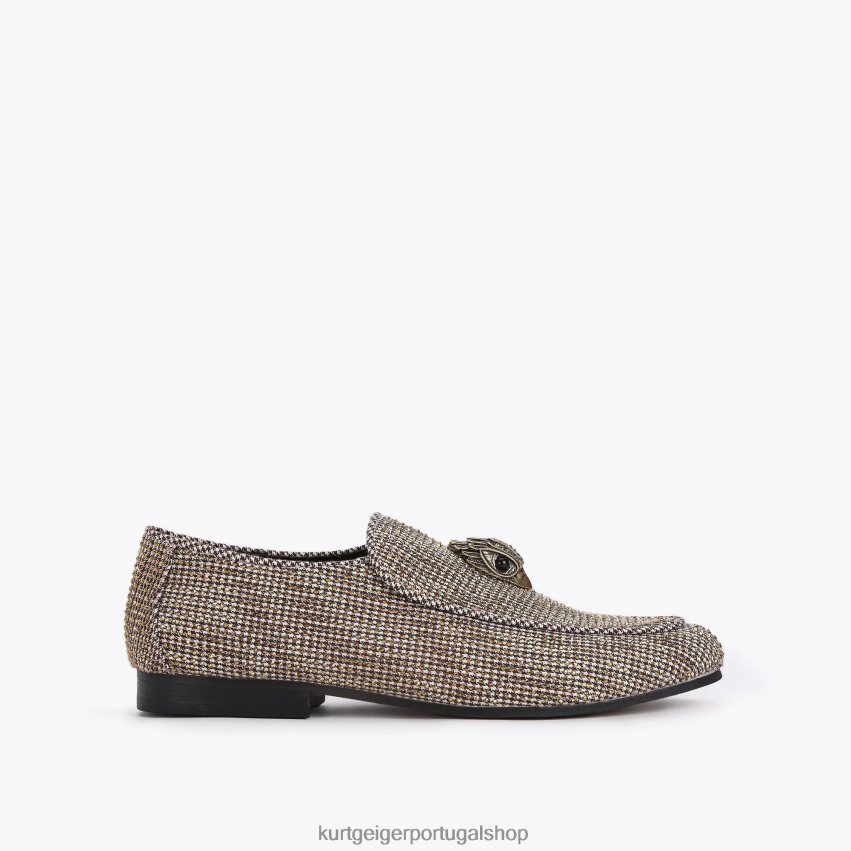 Kurt Geiger mulheres mocassim de águia de azevinho de Londres 8J6X00378 bege | calçados