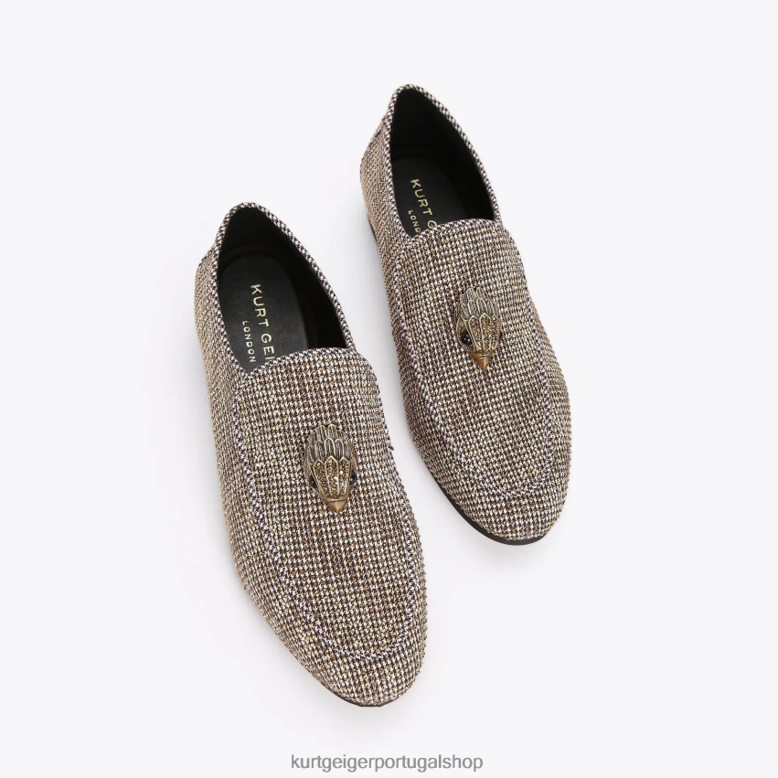 Kurt Geiger mulheres mocassim de águia de azevinho de Londres 8J6X00378 bege | calçados