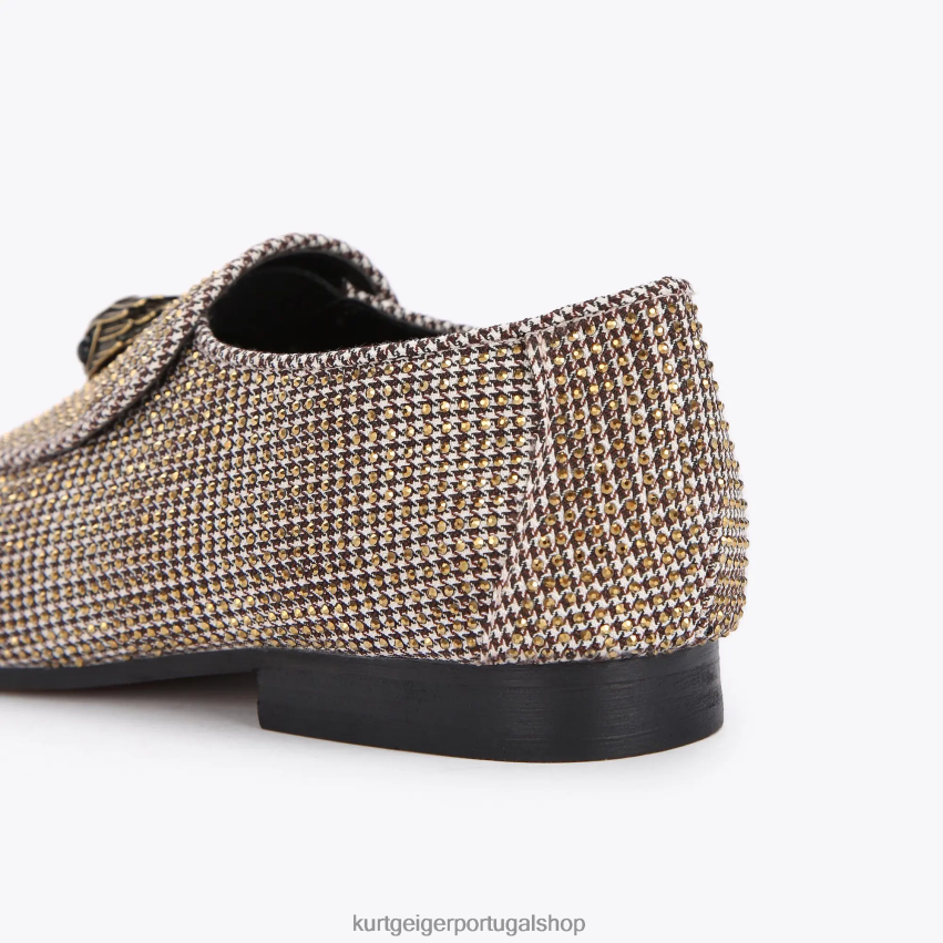 Kurt Geiger mulheres mocassim de águia de azevinho de Londres 8J6X00378 bege | calçados