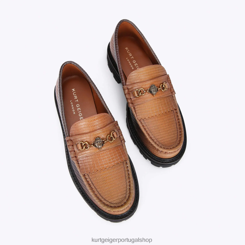Kurt Geiger mulheres mocassim londrino carnaby 8J6X00394 marrom médio | calçados