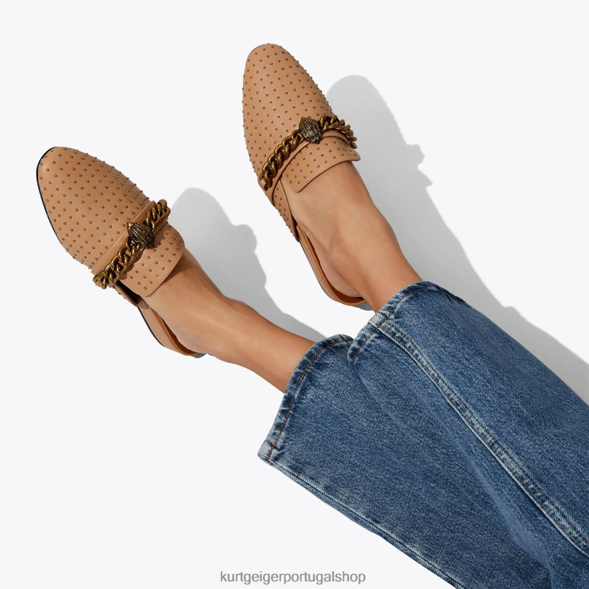 Kurt Geiger mulheres mule londres chelsea 8J6X00364 camelo | calçados