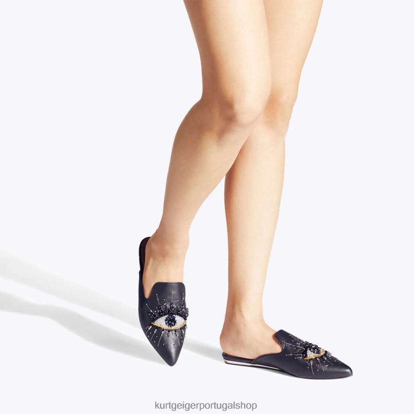 Kurt Geiger mulheres olho oliva de Londres 8J6X00360 preto | calçados