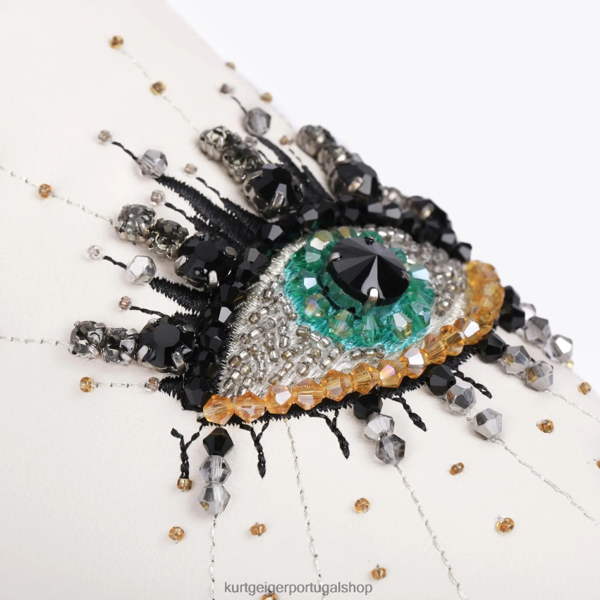 Kurt Geiger mulheres olho oliva de Londres 8J6X00367 osso | calçados