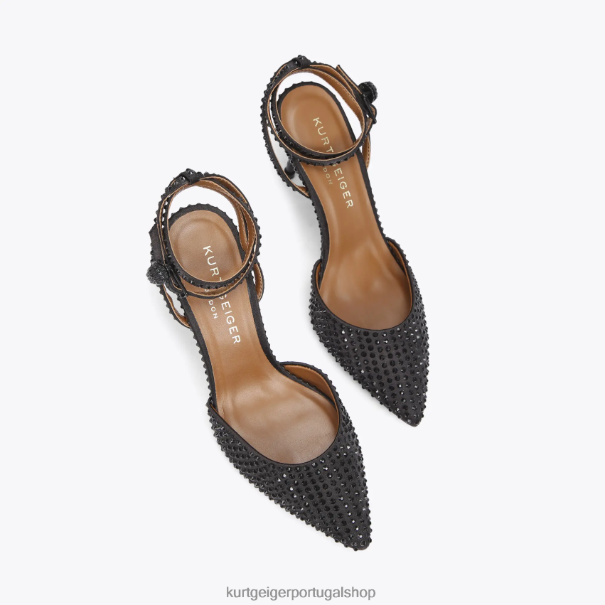 Kurt Geiger mulheres Londres Bond 90 tornozelo perto do dedo do pé 8J6X00342 preto | calçados